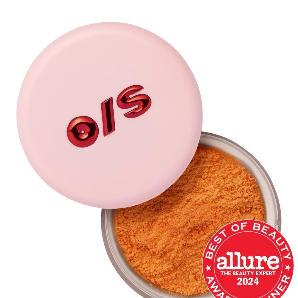 ONE/SIZE Loose Setting Powder — Peachy Orange & Pale Pink Packaging